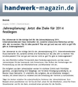Jahresplanung: Jetzt die Ziele für 2014 festlegen | handwerk-magazin.de
