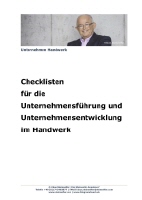 Checklisten von Klaus Steinseifer f�r die Unternehmensf�hrung und Unternehmensentwicklung im  Handwerk