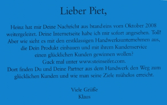 Reaktion | Kleinanzeige brand eins 2008