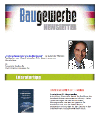 Literaturtipp: Unternehmensf&uuml;hrung - Praxistipps f&uuml;r Handwerker | Baugewerbe