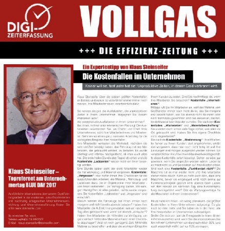 Expertentipp von Klaus Steinseifer | Die Kostenfallen im Unternehmen | VOLLGAS