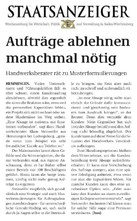 Staatsanzeiger Baden-W&uuml;rttemberg