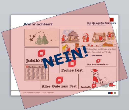 Weihnachtskarten massenhaft